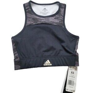 Adidas x Zoe Saldana collection Low Impact Black Sports Bra AEROREADY/Size  XS